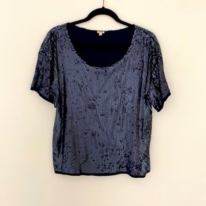 J. Crew slate blue sequin shirt size Small